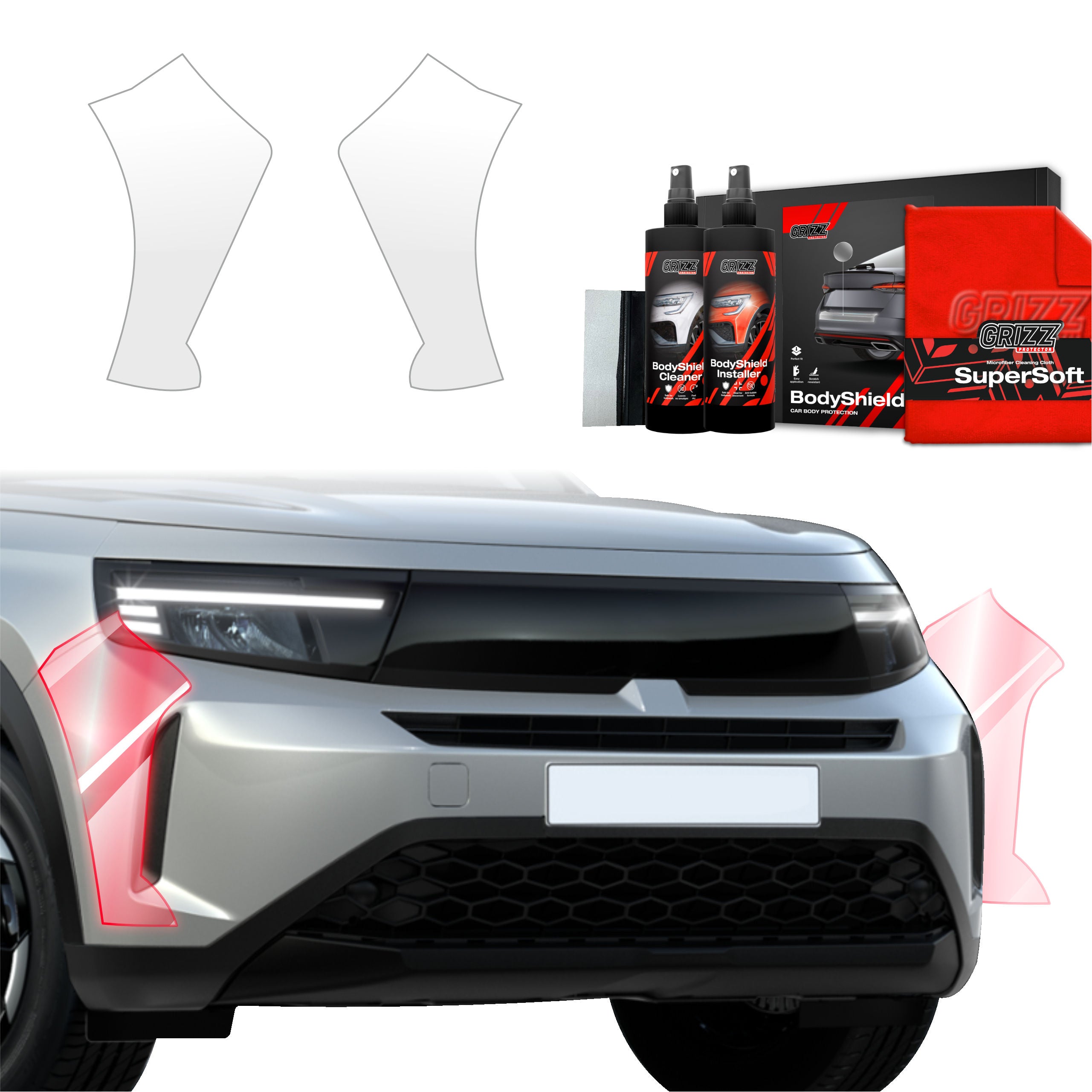 2in1 Schutzfolie Grizz Protector für Stoßstange - Opel Frontera (2024-2026)