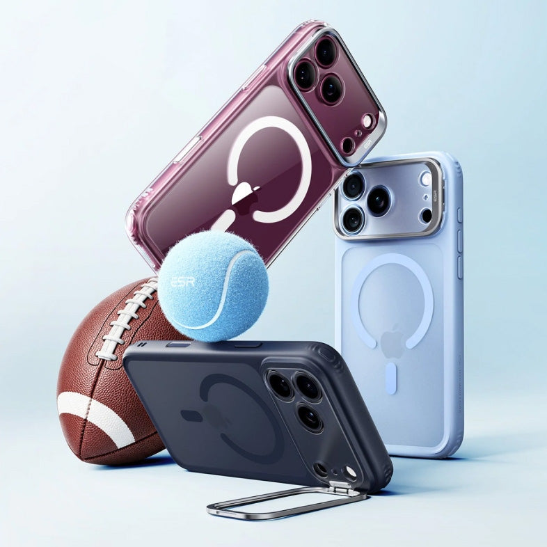 Handyhülle für iPhone 18 Pro Max / 17 Pro Max, ESR Classic Hybrid Kickstand mit MagSafe, Transparent-Weiß (7/7)