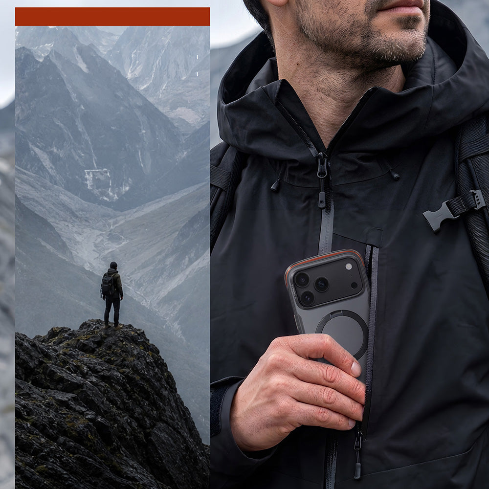 Handyhülle für iPhone 18 Pro / 17 Pro, Torras Ostand Q3 Air Pro mit MagSafe, Grau (7/8)