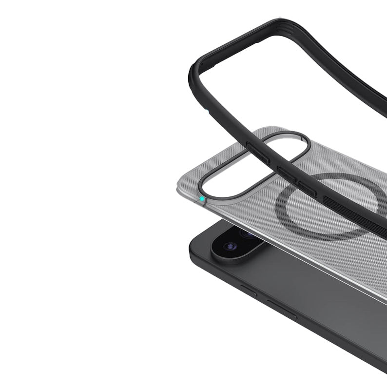 Handyhülle für Google Pixel 11 Pro XL, Nillkin Frosted Shield Pro Magnetic mit MagSafe, Geräuchert mit schwarzem Rahmen (7/12)