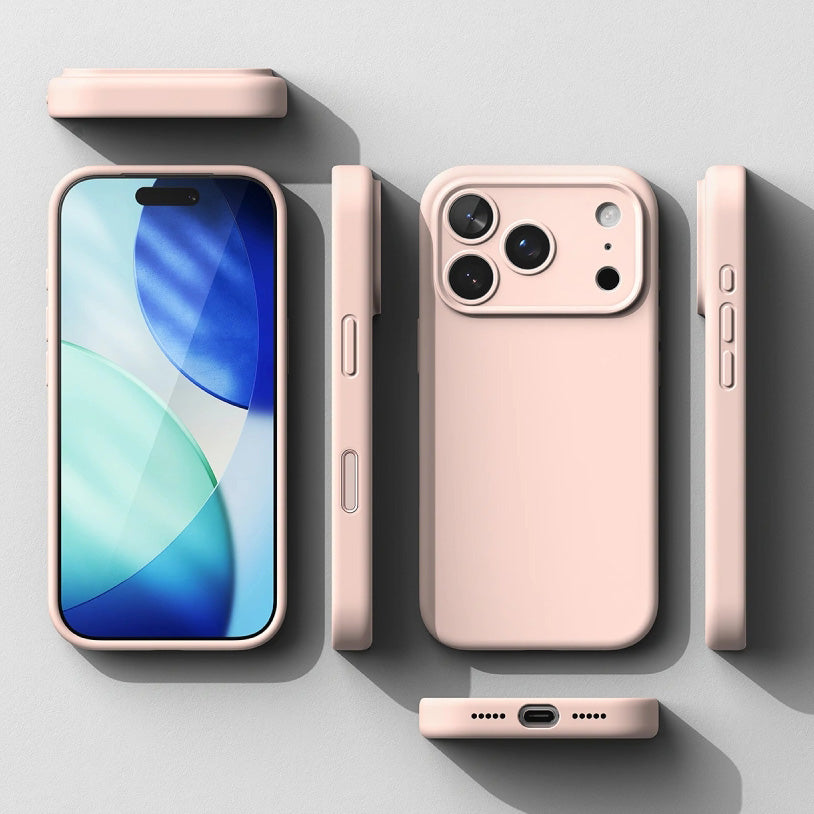 Handyhülle für iPhone 18 Pro, Ringke Silicone CC Magnetic mit MagSafe, Hellrosa (7/8)