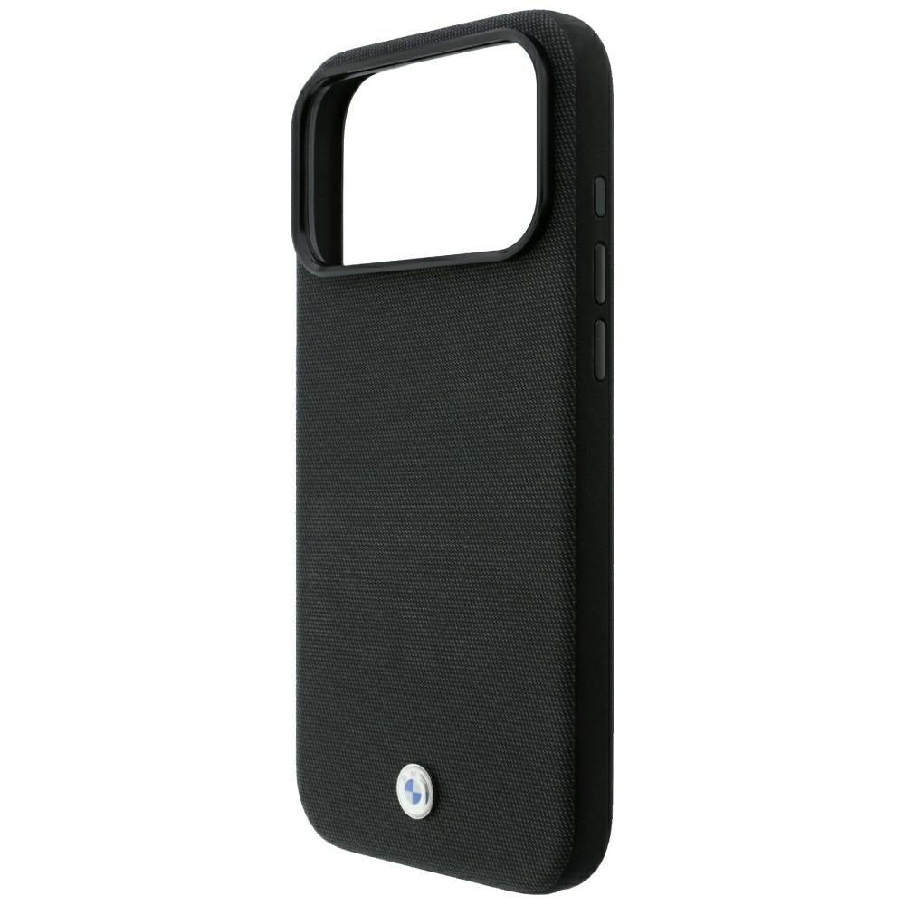 Handyhülle für iPhone 18 Pro / 17 Pro, BMW Kevlar Metal Logo mit MagSafe, Schwarz (6/8)