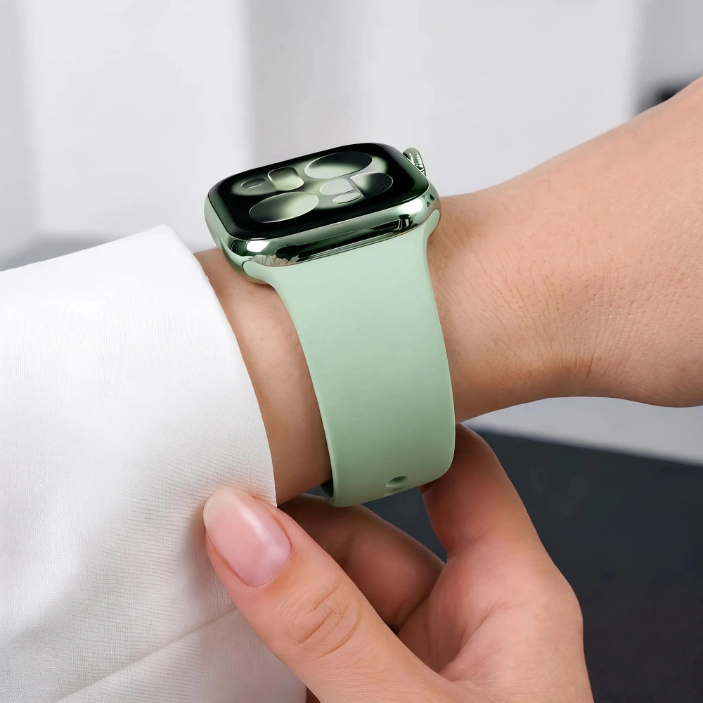 Armband für Apple Watch 42/41/40/38 mm, Tech-Protect Silicone, Pistazienfarben (7/10)