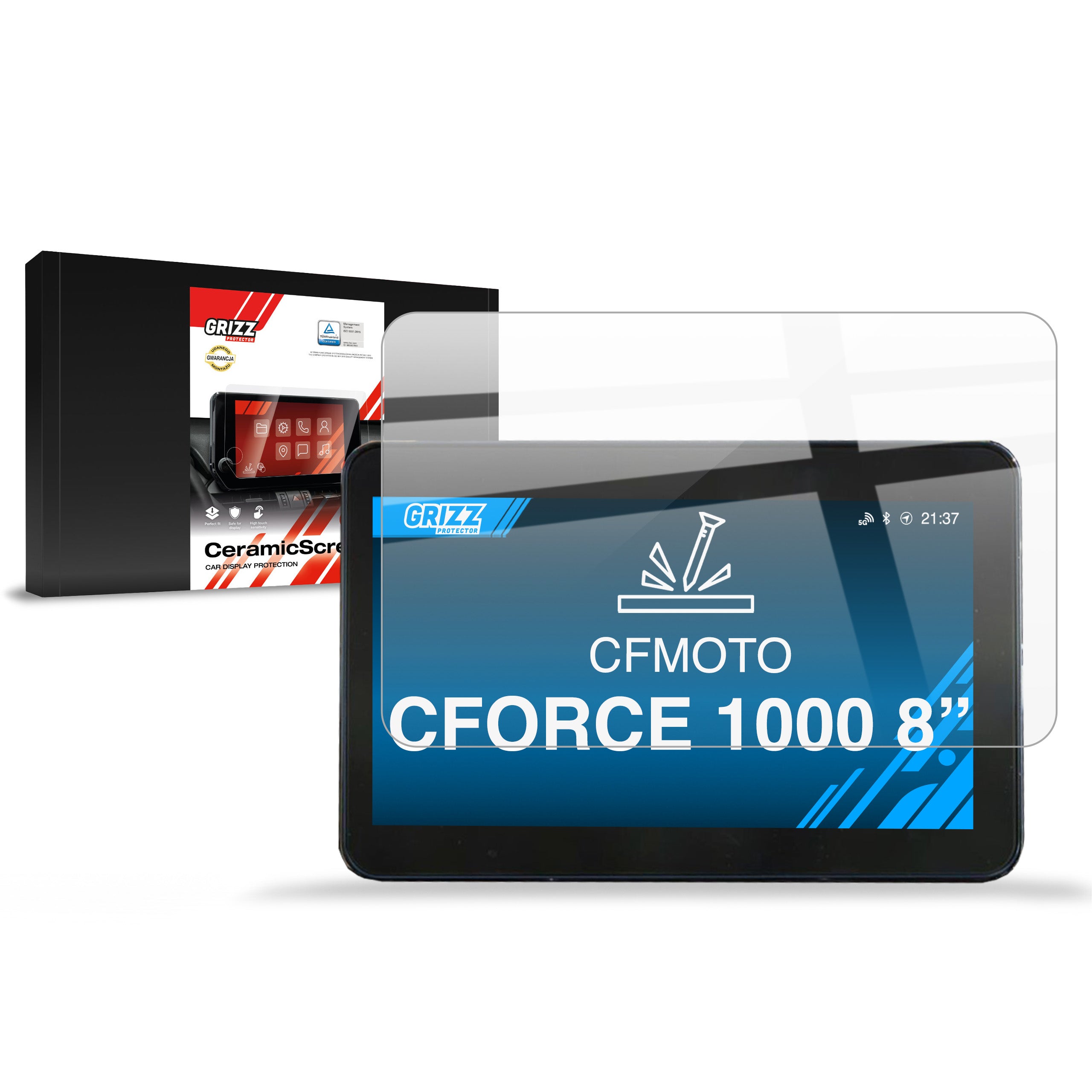 Keramische Autodisplayfolie für CFMOTO CFORCE 1000 8", Grizz Protector