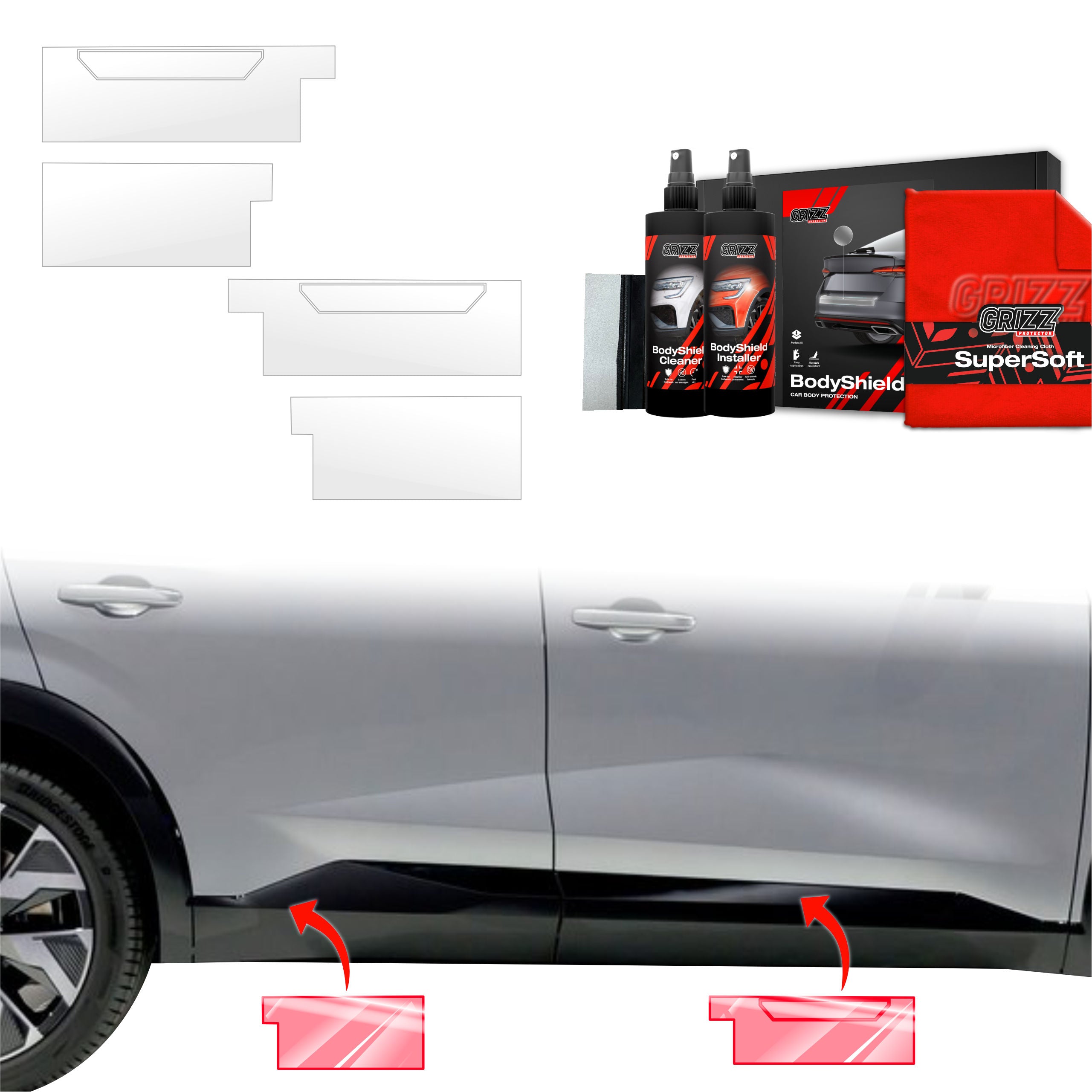 4in1 Schutzfolie Grizz Protector für Schweller - Renault Rafale (2024-2026)