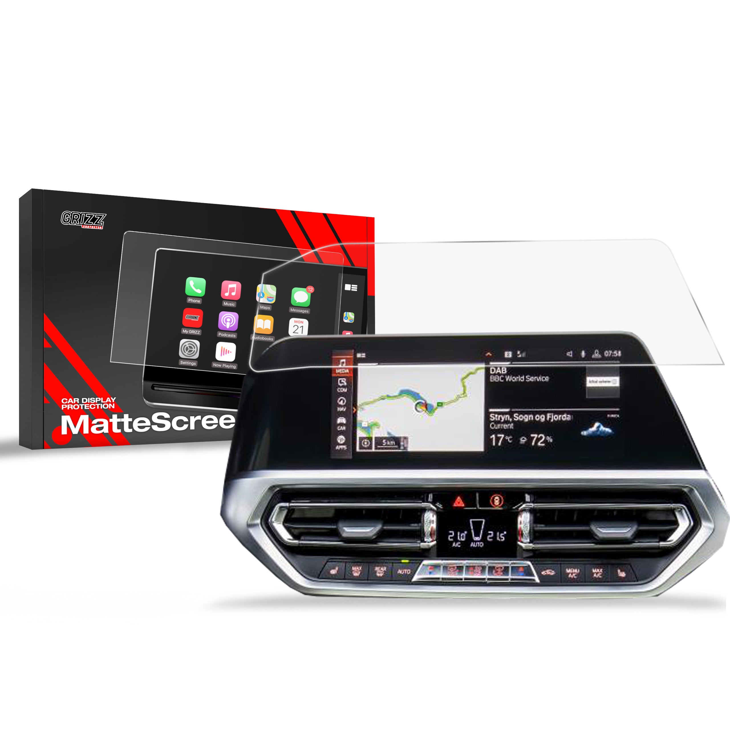 Matte Autodisplayfolie für BMW M4 Cabrio G82 (2021-2026), Grizz Protector