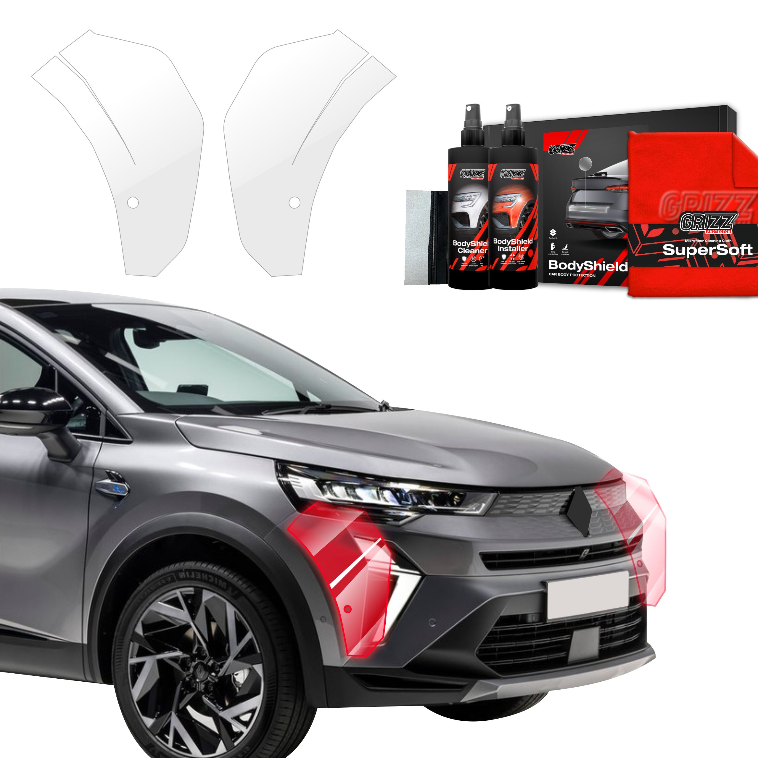 2in1 Schutzfolie Grizz Protector für Stoßstange - Renault Symbioz (2024-2026)