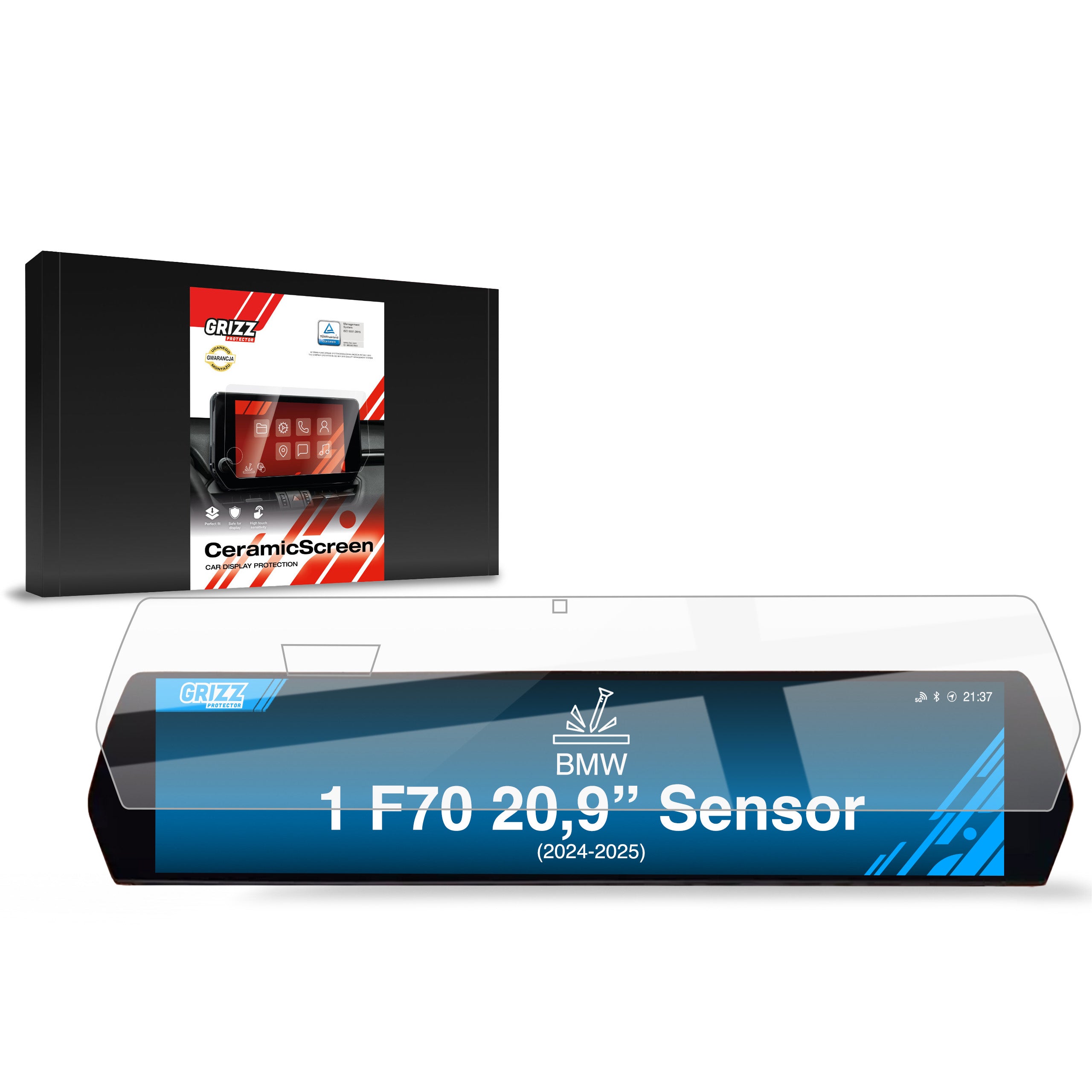 Keramische Autodisplayfolie für BMW 1 F70 Sensor (2024-2026), Grizz Protector