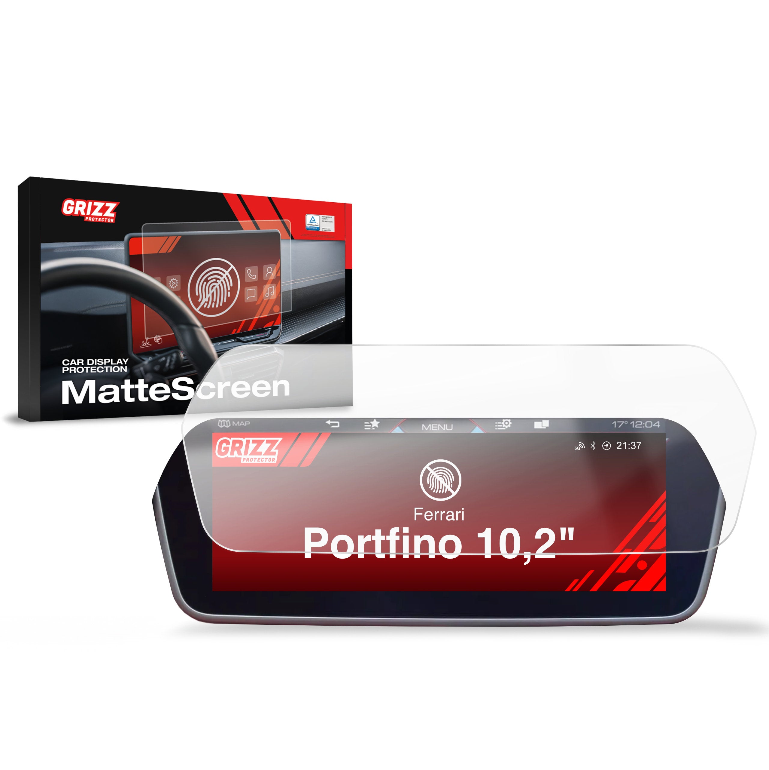 Matte Autodisplayfolie für Ferrari Portofino (2017-2023), Grizz Protector