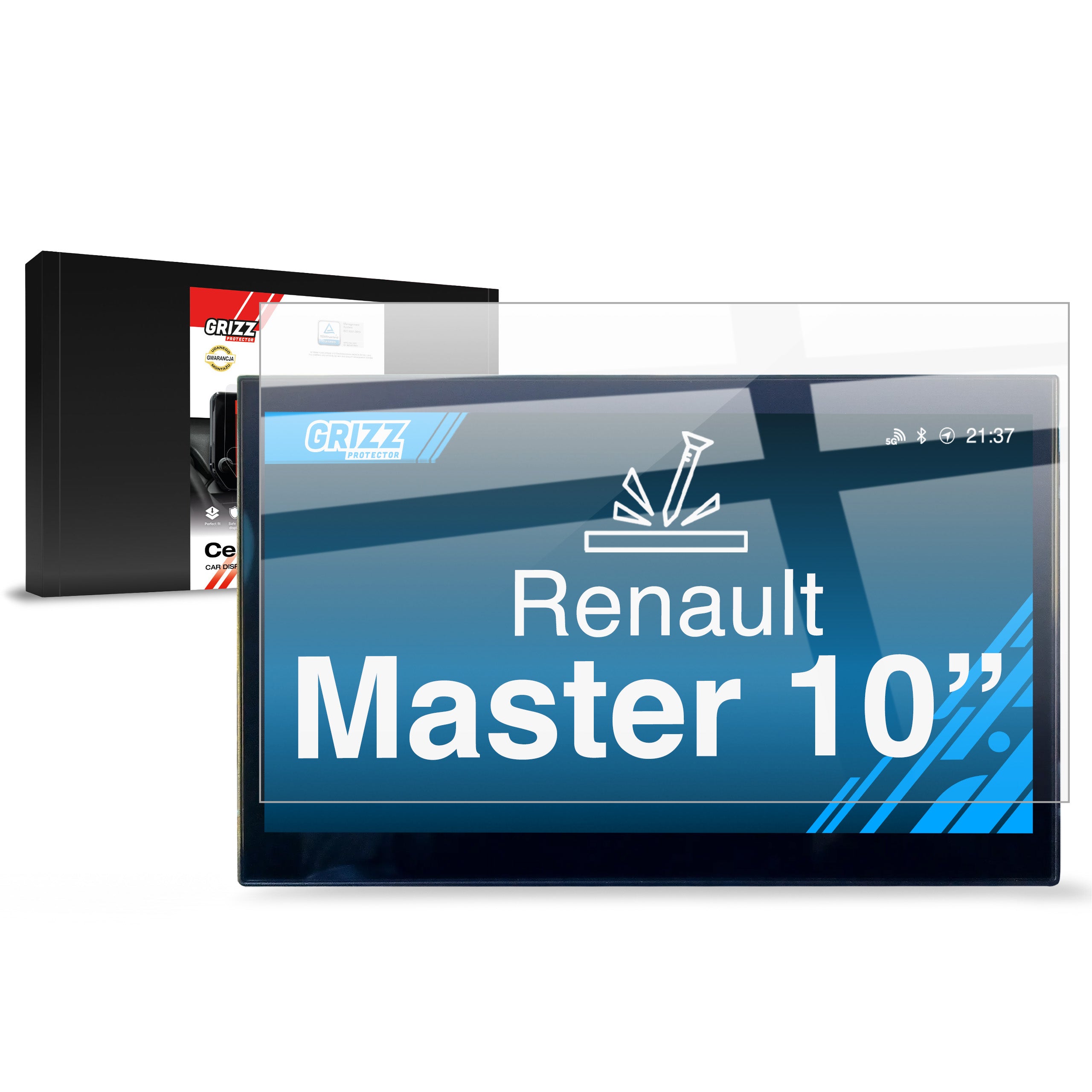 Keramische Autodisplayfolie für Renault Master 10" (2025-2026), Grizz Protector