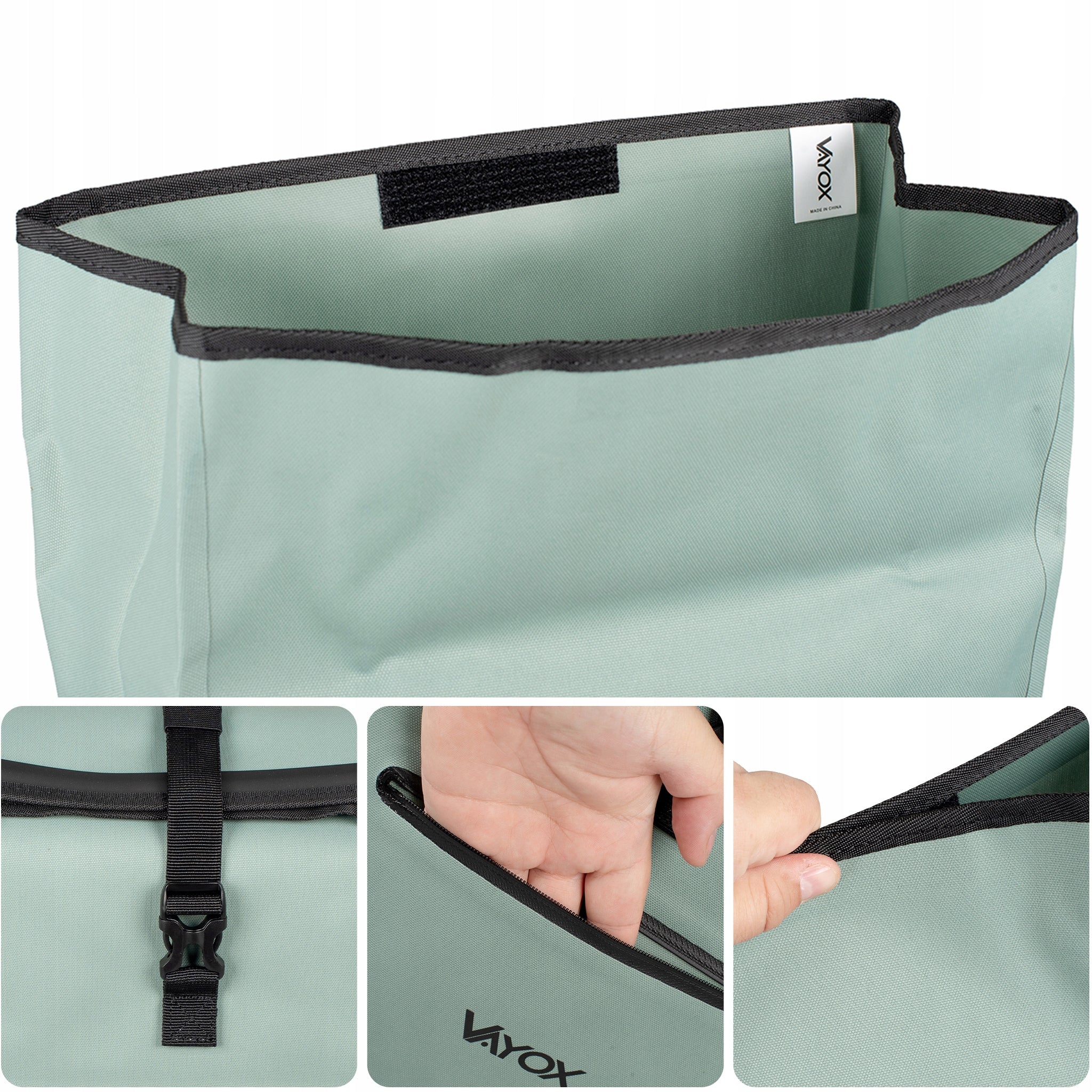 Fahrradtasche für den Gepäckträger, Vayox VA0445M 25L, Mintgrün