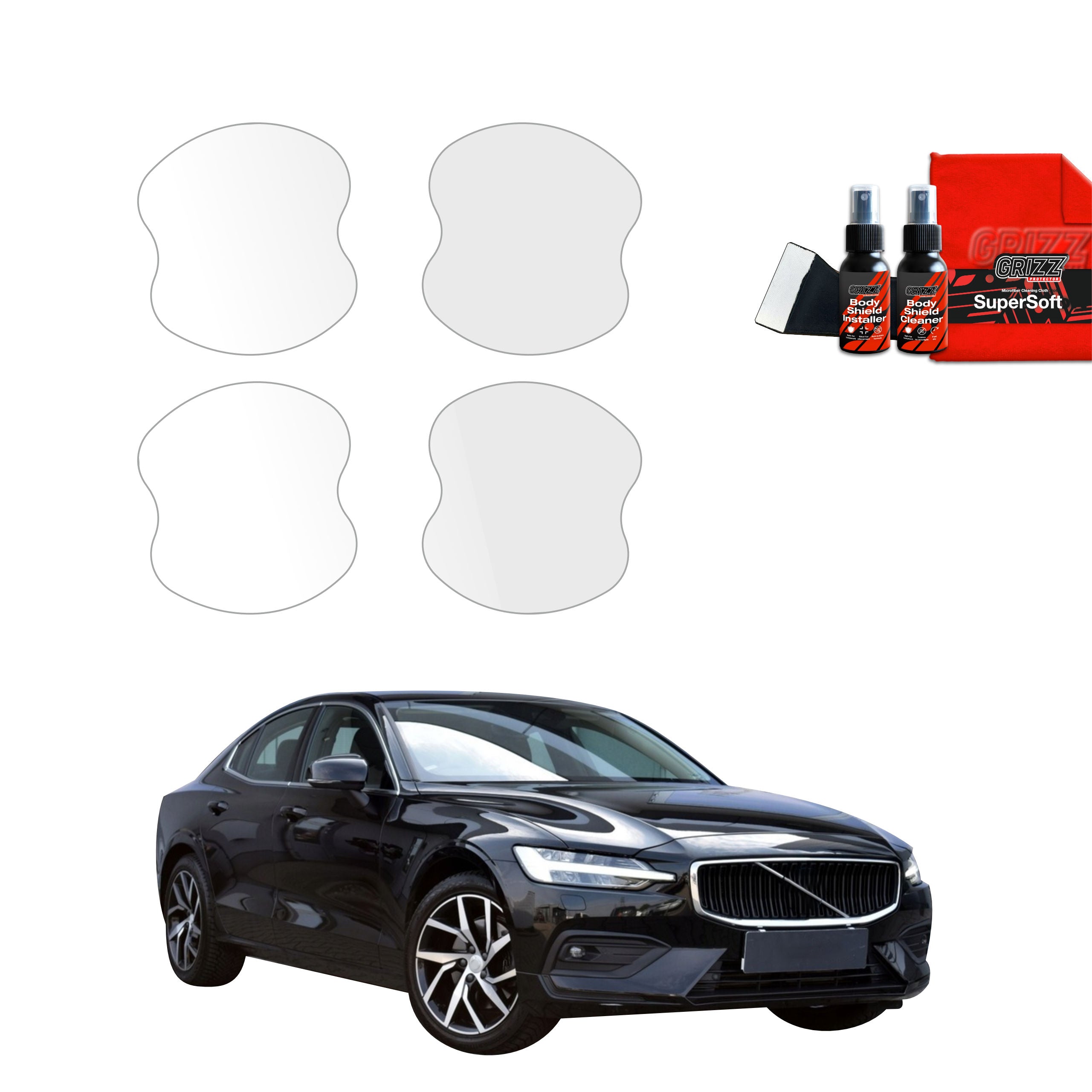 4in1 Schutzfolie Grizz Protector für Türgriffmulden - Volvo S60 3 Sedan 4D (2019-2024)