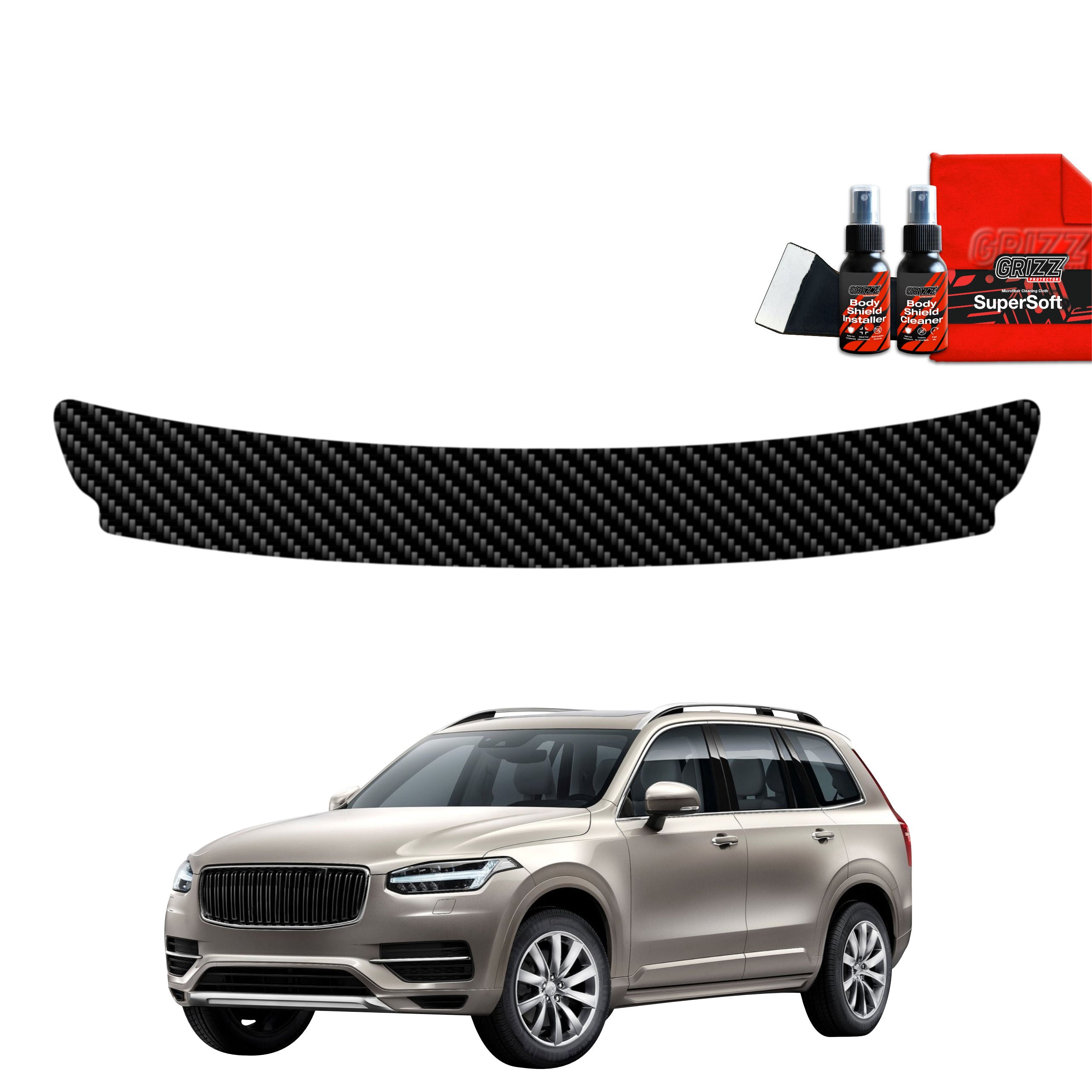 Kohlenstoff Schutzfolie Grizz Protector für Ladekante - Volvo XC90 (2015-2020)