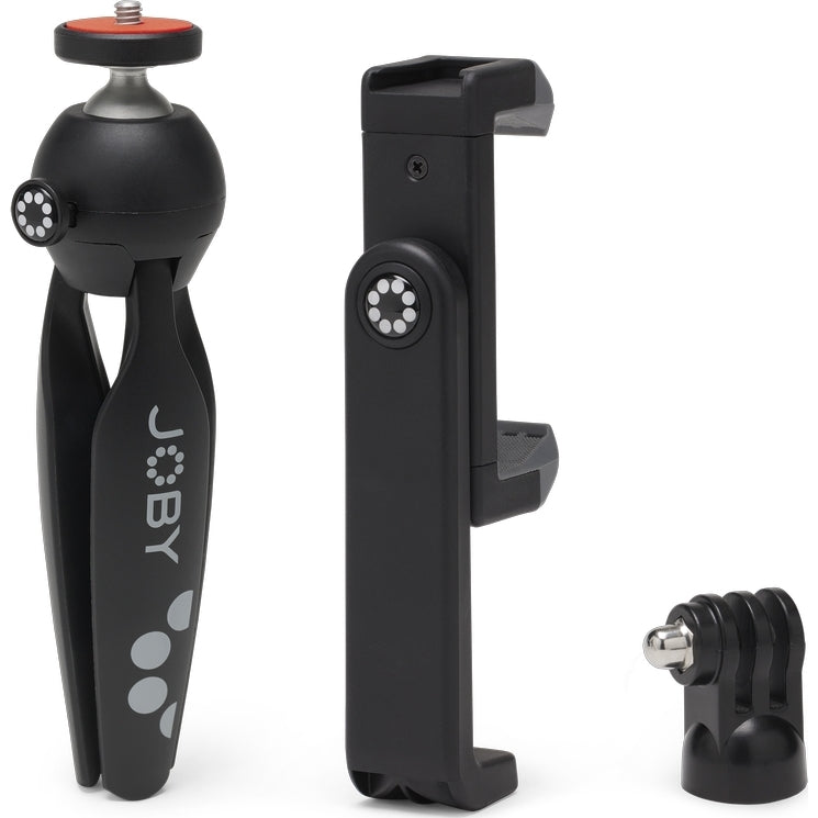 Fotostativ für Smartphones und GoPro, Joby HandyPod 2 mit Kugelkopf und GripTight 360 Halter, Schwarz