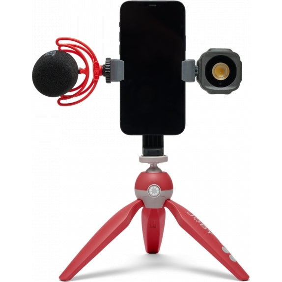 Fotostativ für Smartphones und GoPro, Joby HandyPod 2 mit Kugelkopf und GripTight 360 Halter, Rot