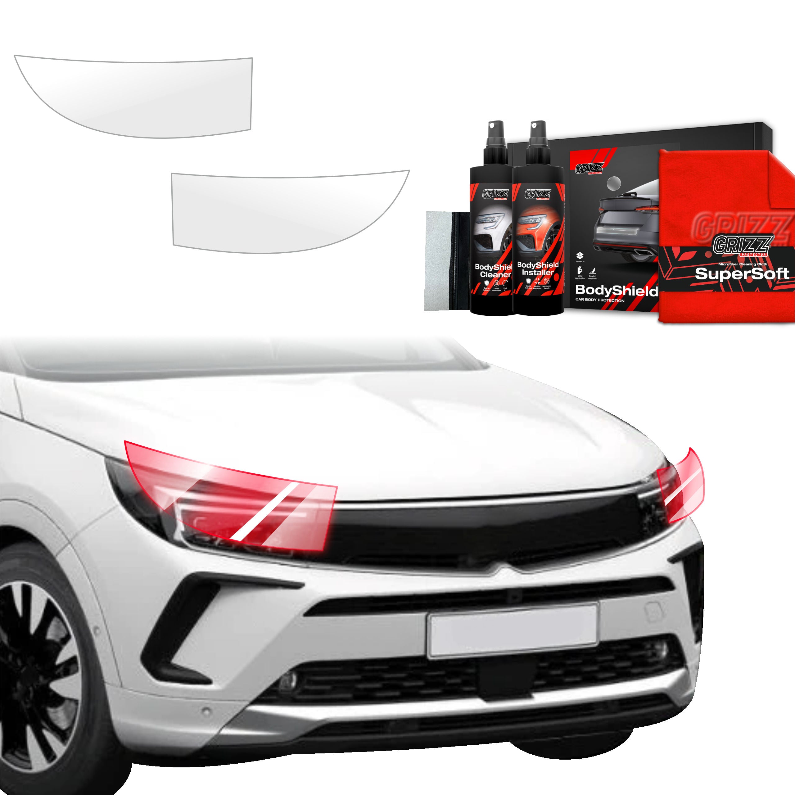 2in1 Schutzfolie Grizz Protector für Scheinwerfer - Opel Grandland (2021-2024)