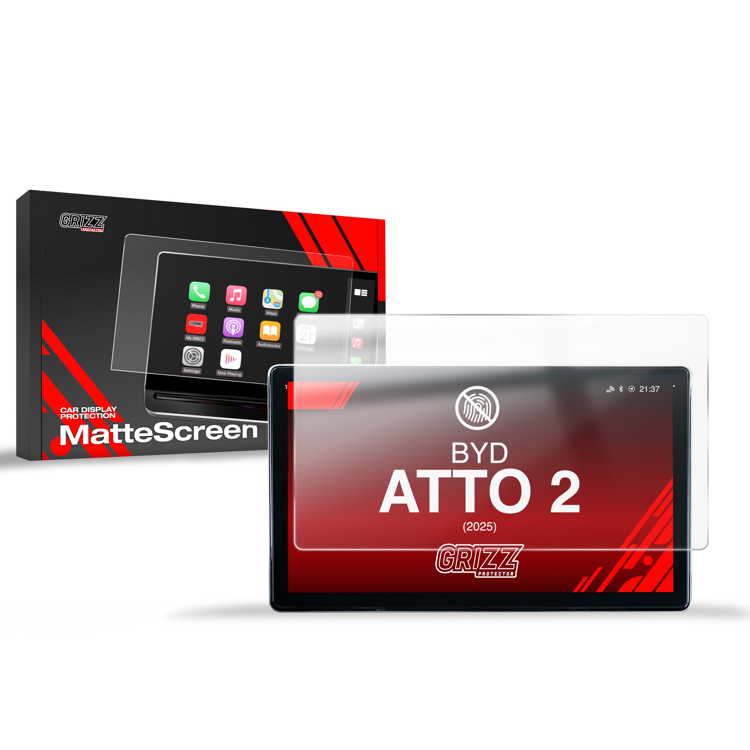 Matte Autodisplayfolie für BYD ATTO 2 10,1" (2025-2026), Grizz Protector