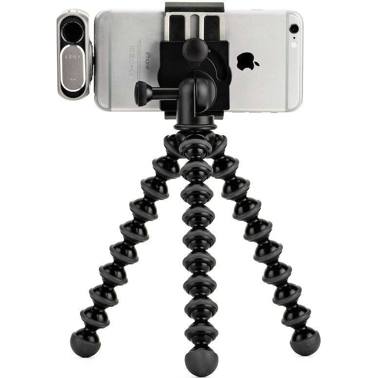Fotostativ für Smartphones, Joby GorillaPod 1K mit GripTight PRO Klammer, Schwarz