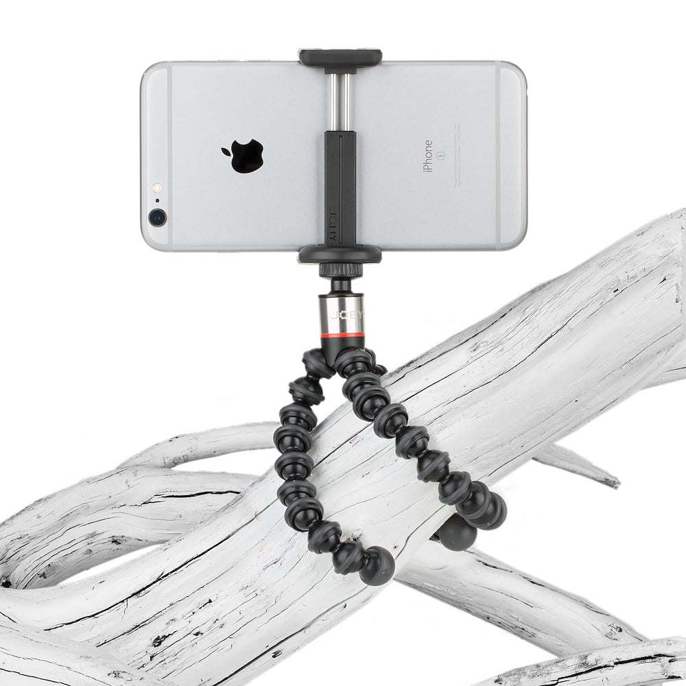 Fotostativ Joby GorillaPod 325 mit Kugelkopf und GripTight ONE Smartphone-Klammer, Schwarz