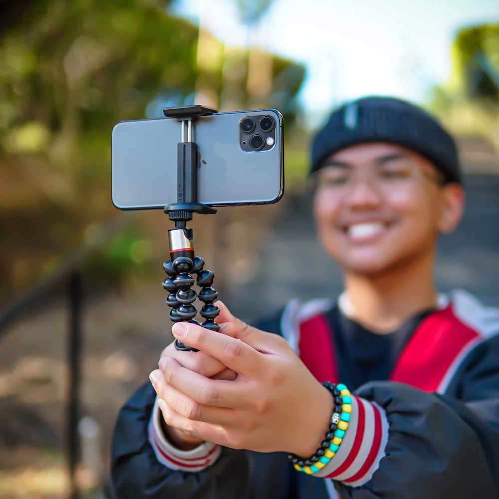 Fotostativ Joby GorillaPod 325 mit Kugelkopf und GripTight ONE Smartphone-Klammer, Schwarz