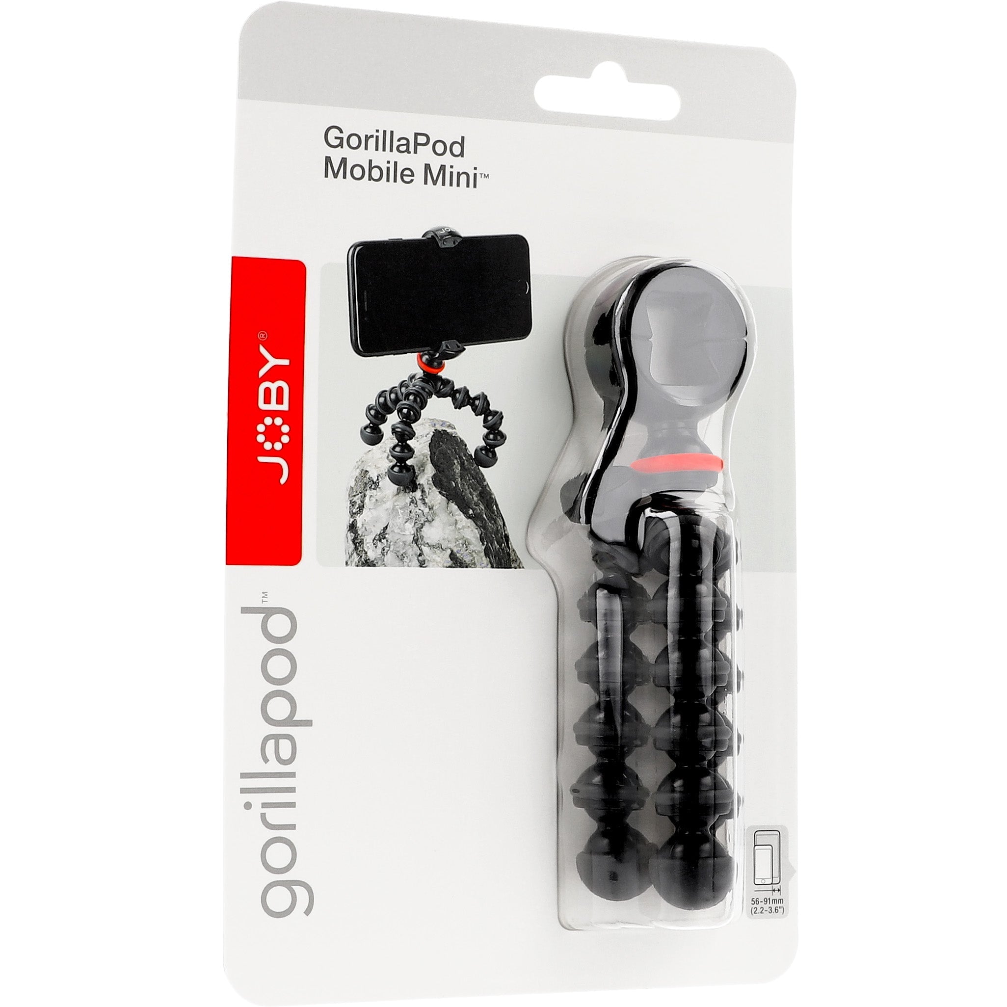 Fotostativ mit Smartphone-Halterung, Joby GorillaPod Mobile Mini, Schwarz