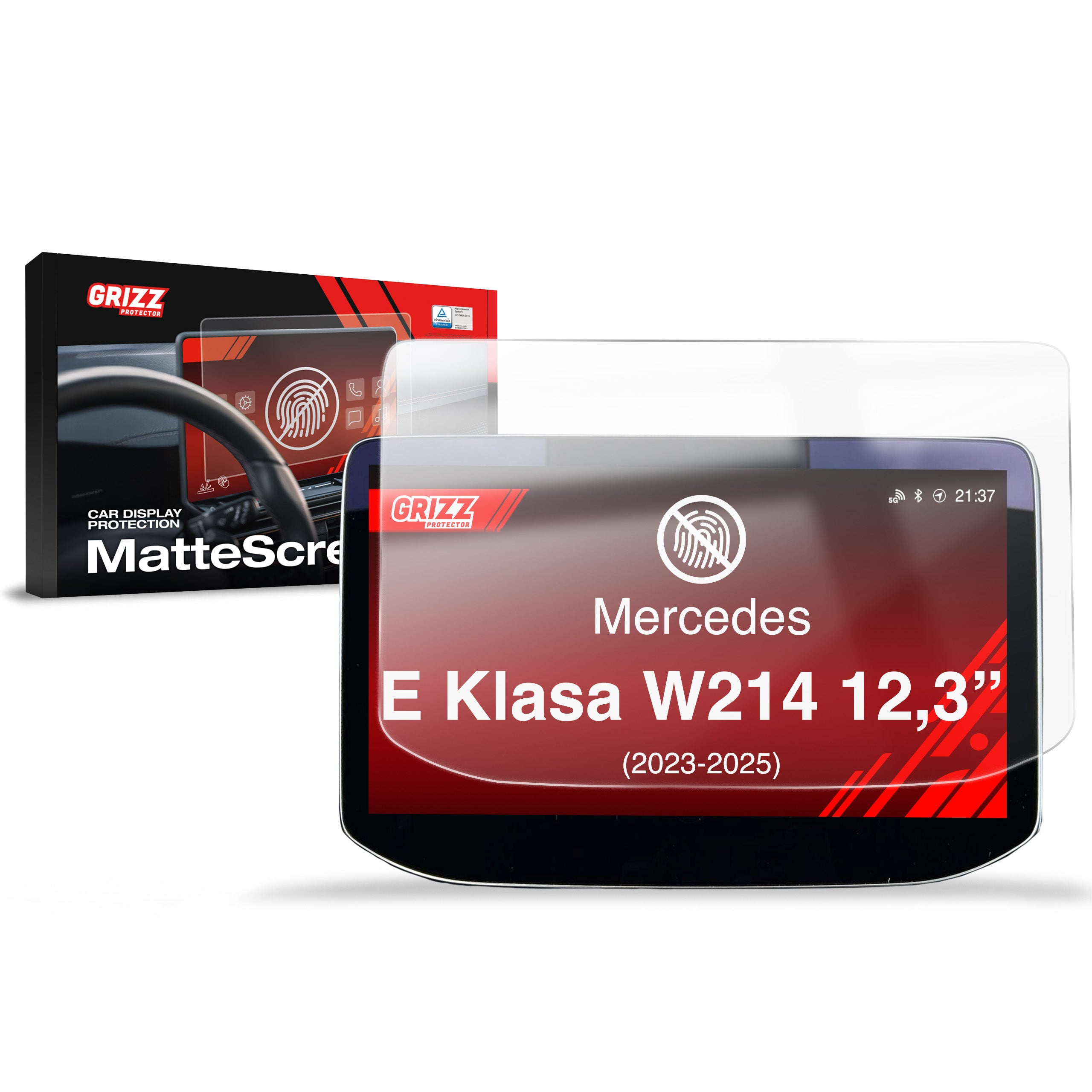Matte Autodisplayfolie für Mercedes E Klasse W214 Widescreen (2023-2026), Grizz Protector