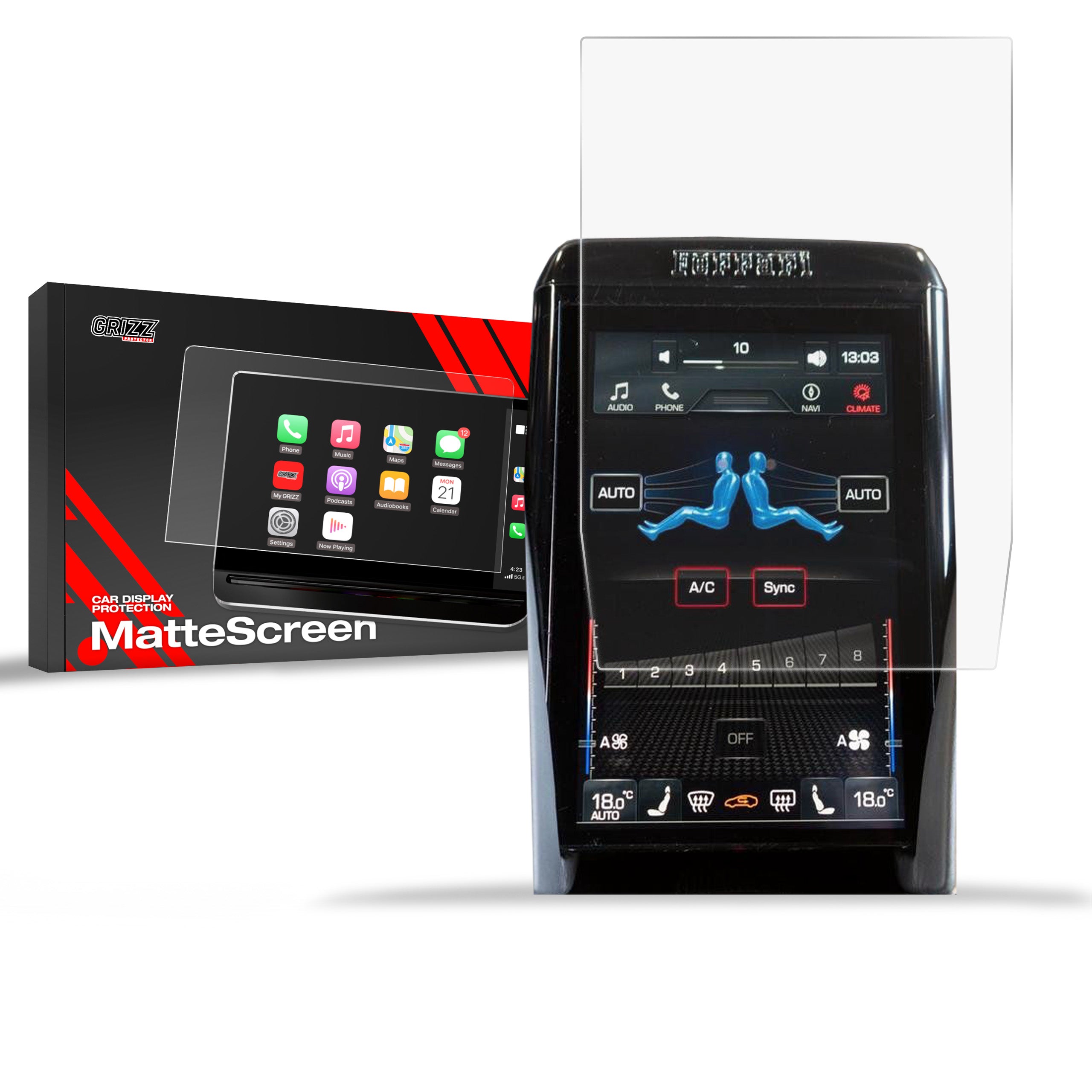 Matte Autodisplayfolie für Ferrari Roma (2020-2026), Grizz Protector