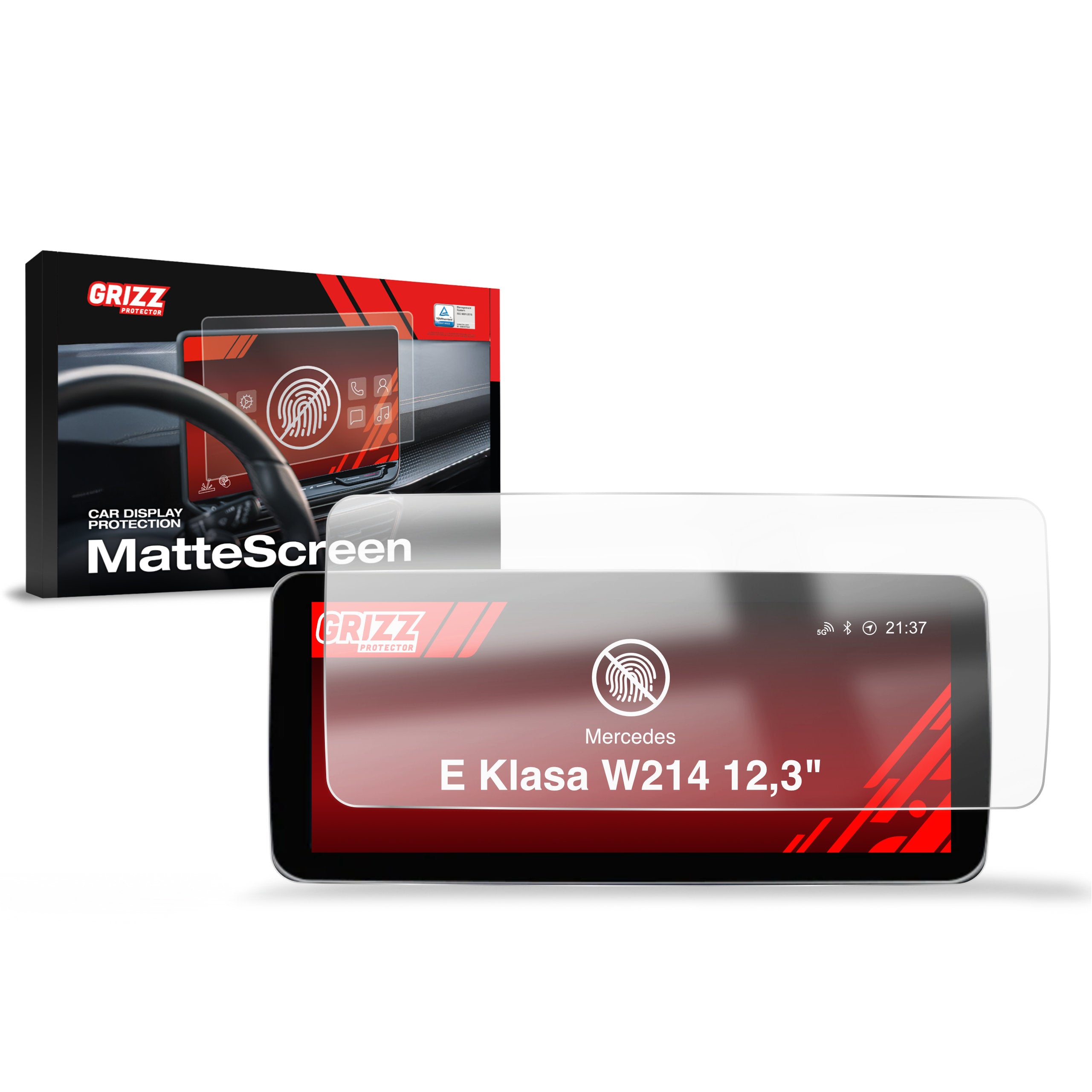 Matte Autodisplayfolie für Mercedes E Klasse W214 Widescreen (2023-2026), Grizz Protector