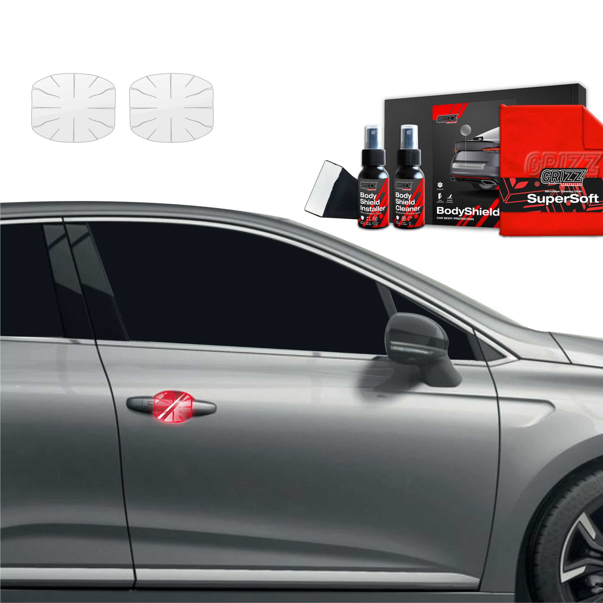 2in1 Schutzfolie Grizz Protector für Türgriffmulden - Renault Clio (2020-2024)