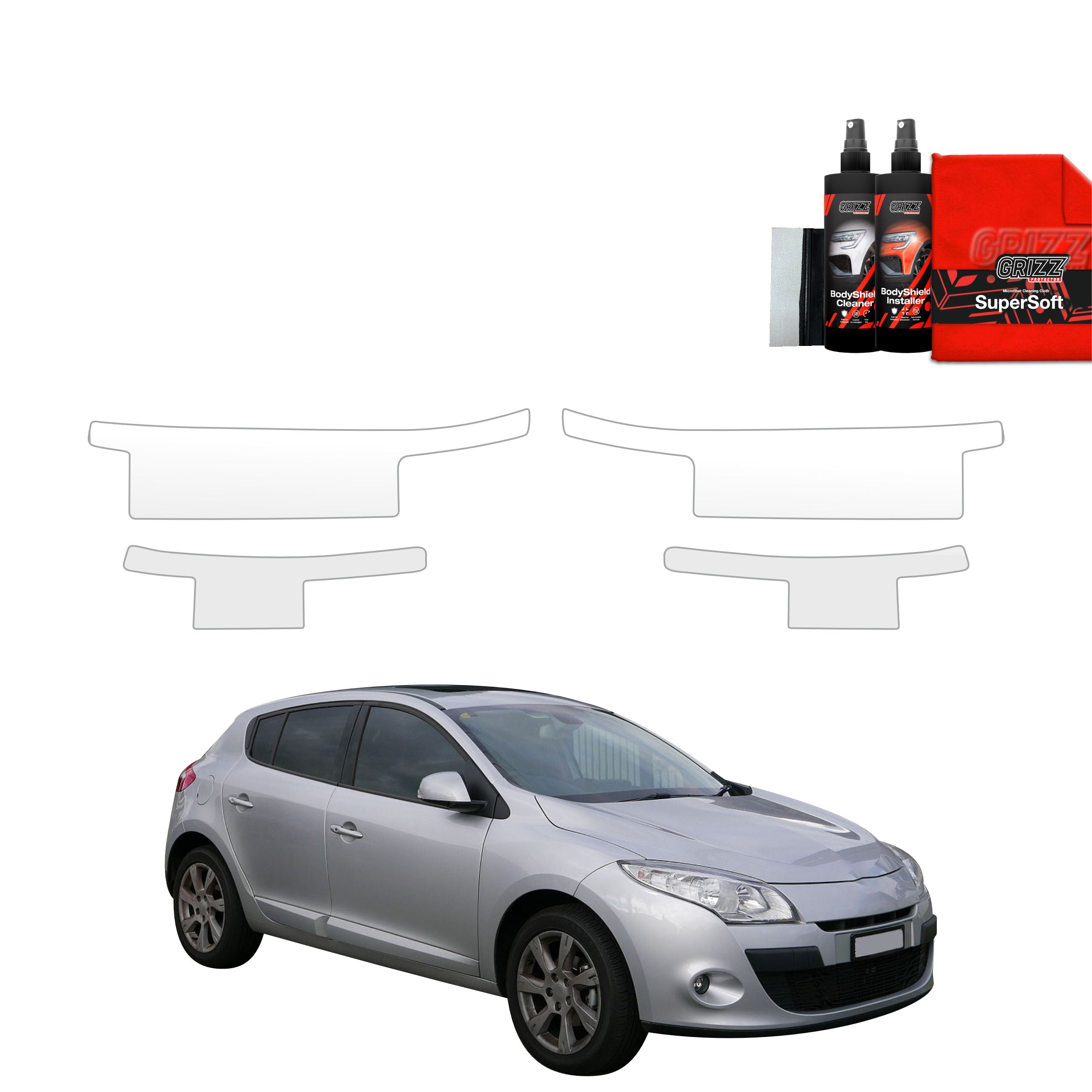4in1 Schutzfolie Grizz Protector für Schweller - Renault Megane 3 Kombi 5D (2008-2012)