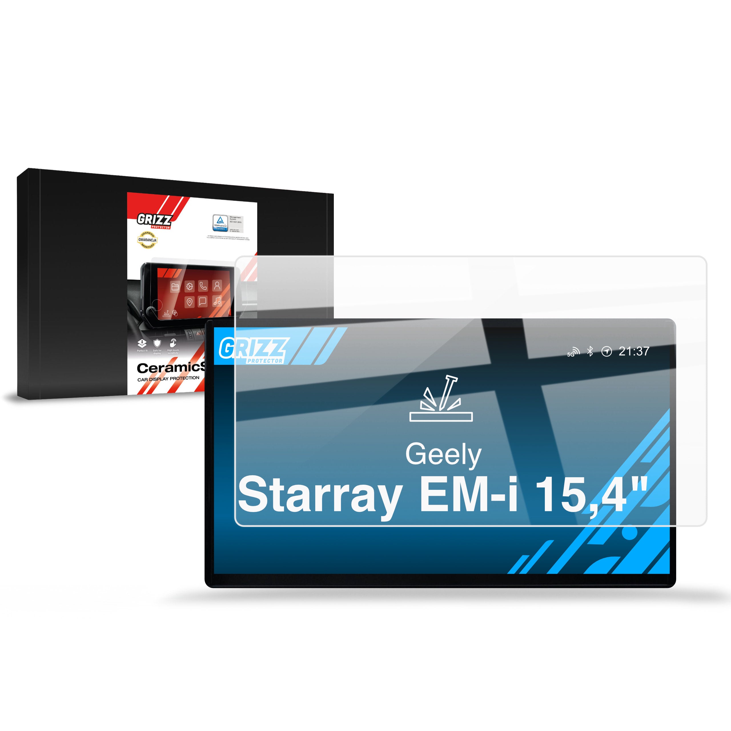 Keramische Autodisplayfolie für Geely Starray EM-i 15,4" (2025-2026), Grizz Protector