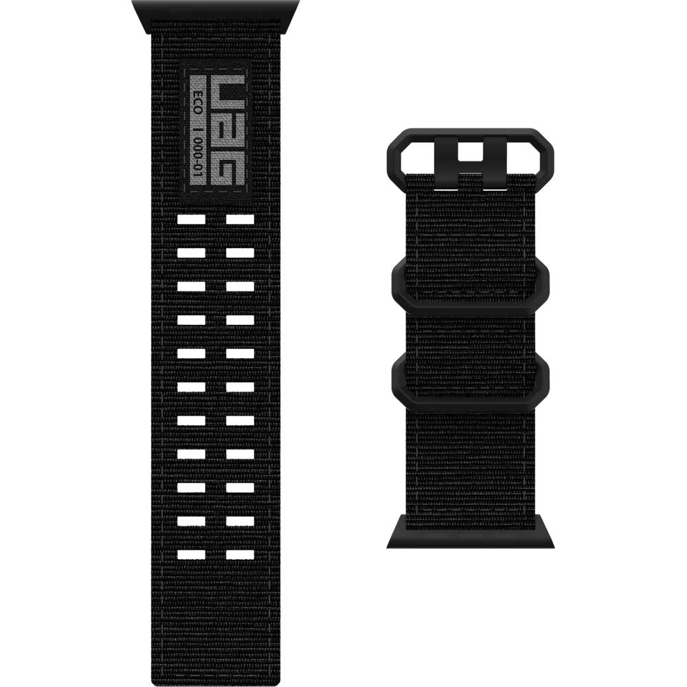 Armband für Apple Watch 44/45/46/49 mm, UAG Metropolis, Schwarz mit schwarzer Schnalle (5/7)