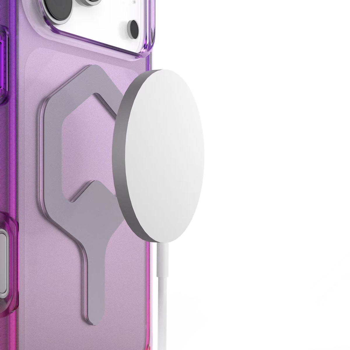 Handyhülle für iPhone 18 Pro / 17 Pro, UAG Plyo mit MagSafe, Violett und Rosa Ombré (10/10)