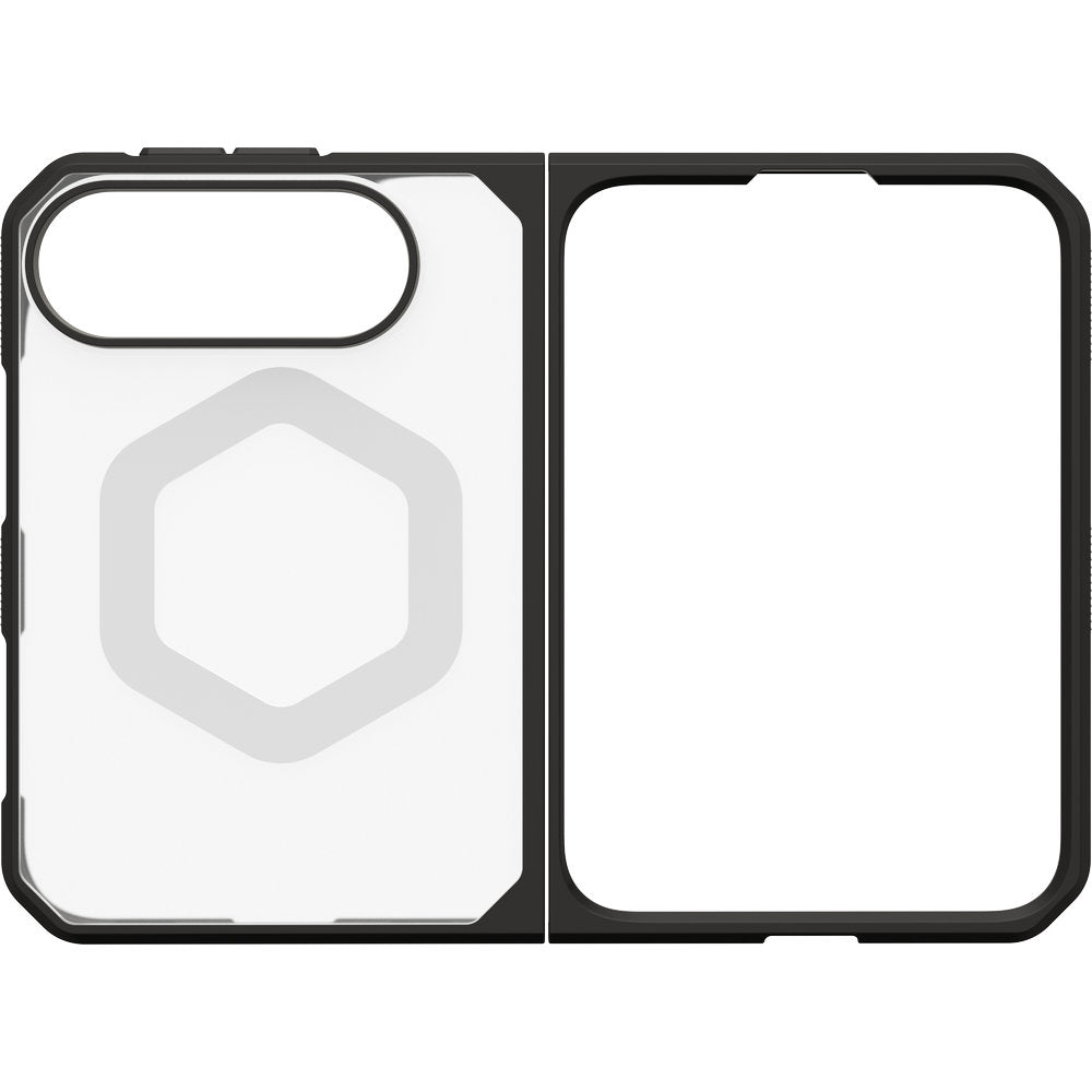 Handyhülle für iPhone Ultra, UAG Mouve, Transparent mit schwarzen Rahmen
