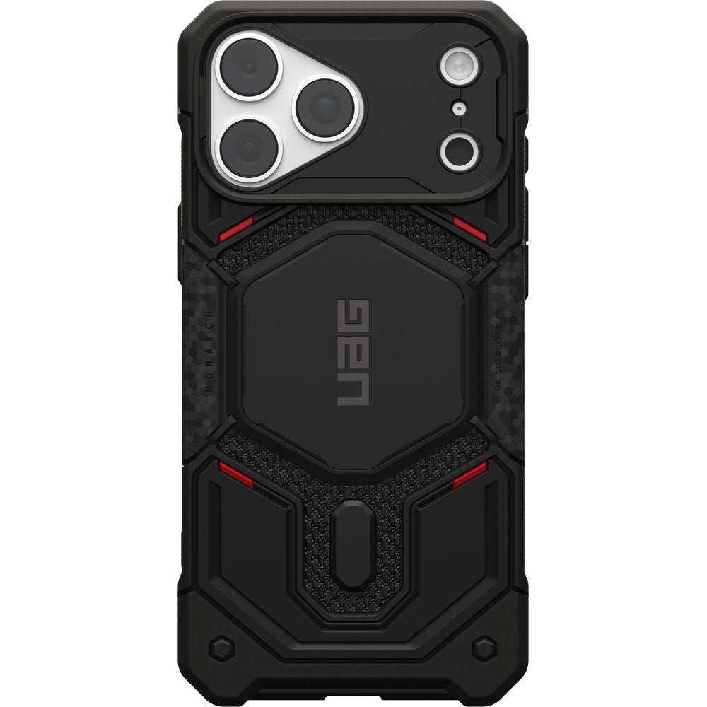 Gepanzerte Handyhülle für iPhone 18 Pro Max / 17 Pro Max, UAG Monarch Pro Kevlar Mag mit MagSafe, Schwarz mit Kevlar (2/16)