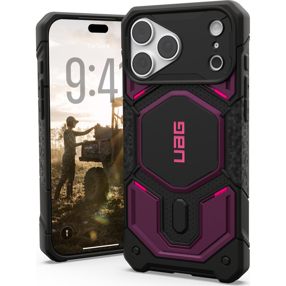 Handyhülle für iPhone 18 Pro Max / 17 Pro Max, UAG Monarch Pro mit MagSafe, Violett und Schwarz (1/16)