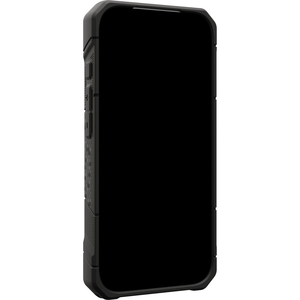 Gepanzerte Handyhülle für iPhone 18 Pro / 17 Pro, UAG Monarch Pro Kevlar Mag mit MagSafe, Schwarz mit Kevlar (15/16)