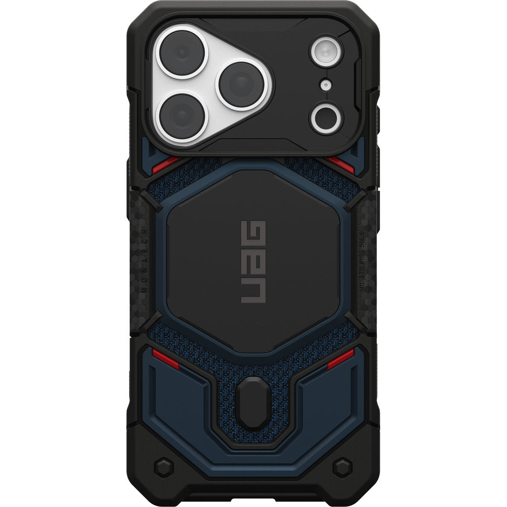 Gepanzerte Handyhülle für iPhone 18 Pro / 17 Pro, UAG Monarch Pro Kevlar Mag mit MagSafe, Dunkelblau und Schwarz mit Kevlar (2/16)