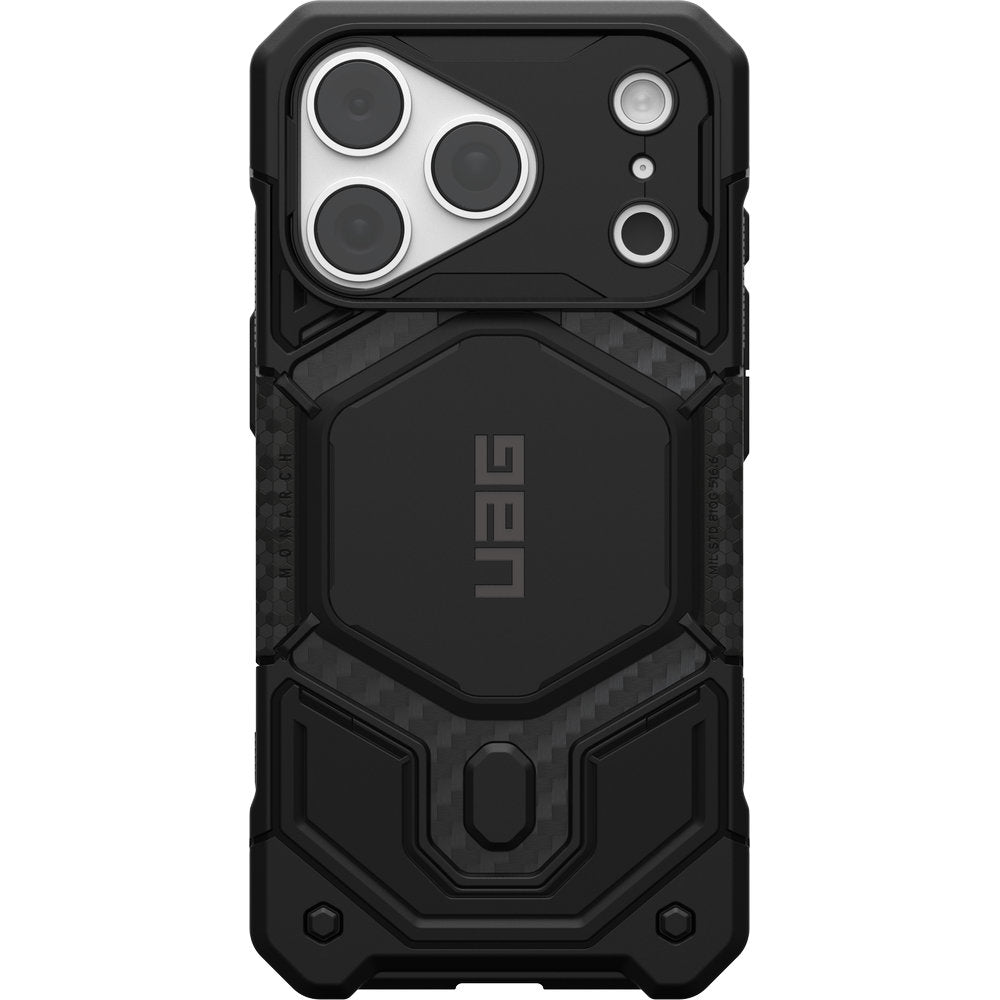 Gepanzerte Handyhülle für iPhone 18 Pro / 17 Pro, UAG Monarch Pro Carbon Mag mit MagSafe, Schwarz (2/16)