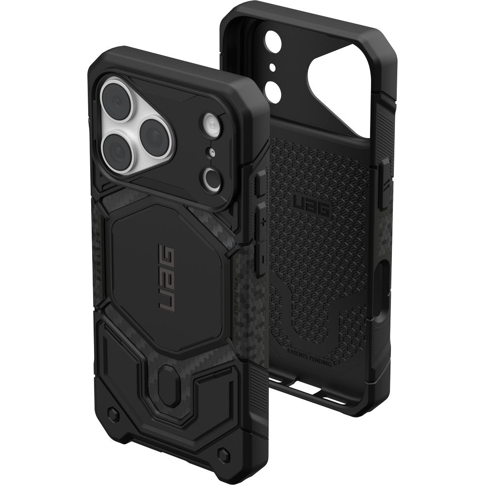 Gepanzerte Handyhülle für iPhone 18 Pro / 17 Pro, UAG Monarch Pro Carbon Mag mit MagSafe, Schwarz (8/16)