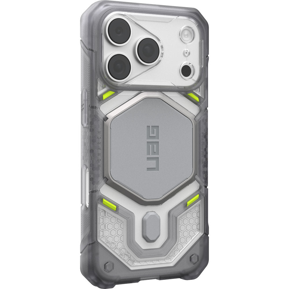 Handyhülle für iPhone 18 Pro / 17 Pro, UAG Monarch Pro mit MagSafe, Transparent und Grau (3/16)