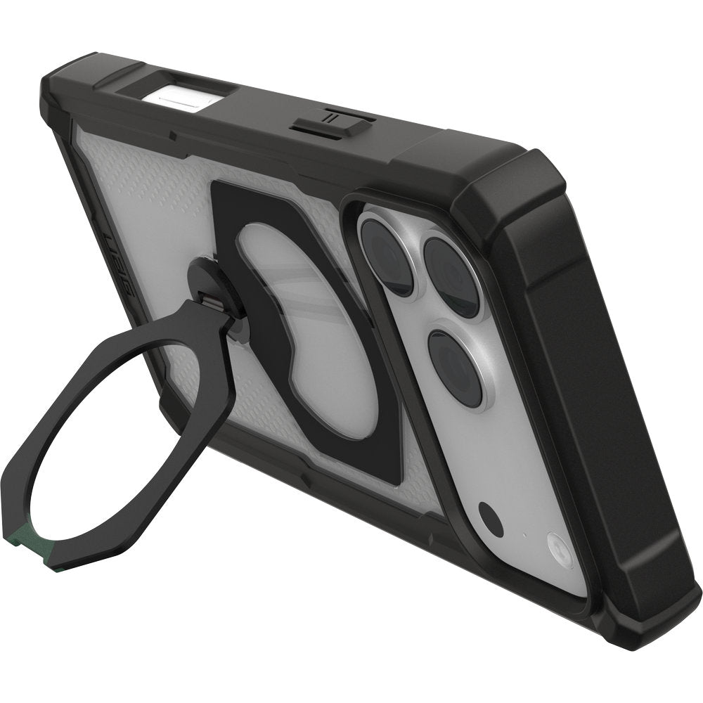 Handyhülle mit Ring für iPhone 18 Pro Max / 17 Pro Max, UAG Plasma XTE 360 mit MagSafe, Transparent und Schwarz mit grünen Element (2/15)