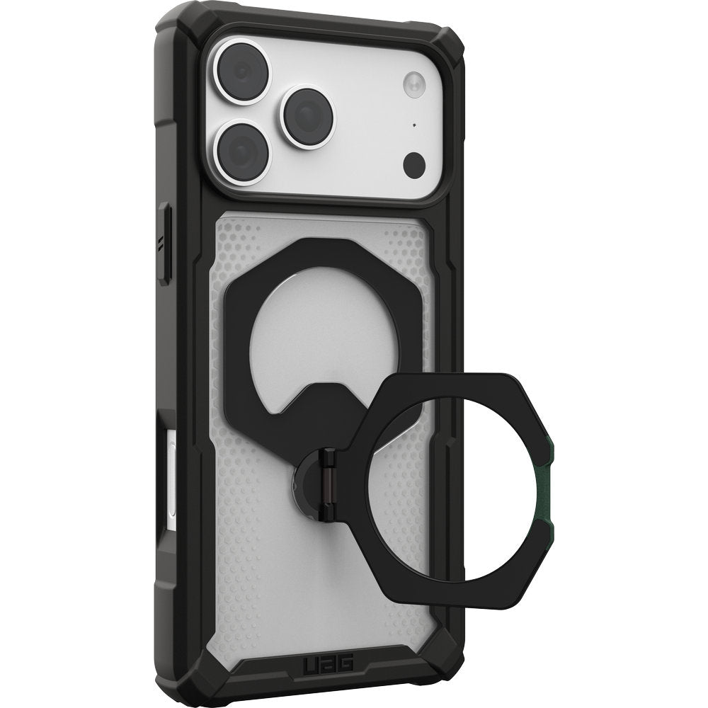 Handyhülle mit Ring für iPhone 18 Pro Max / 17 Pro Max, UAG Plasma XTE 360 mit MagSafe, Transparent und Schwarz mit grünen Element (5/15)