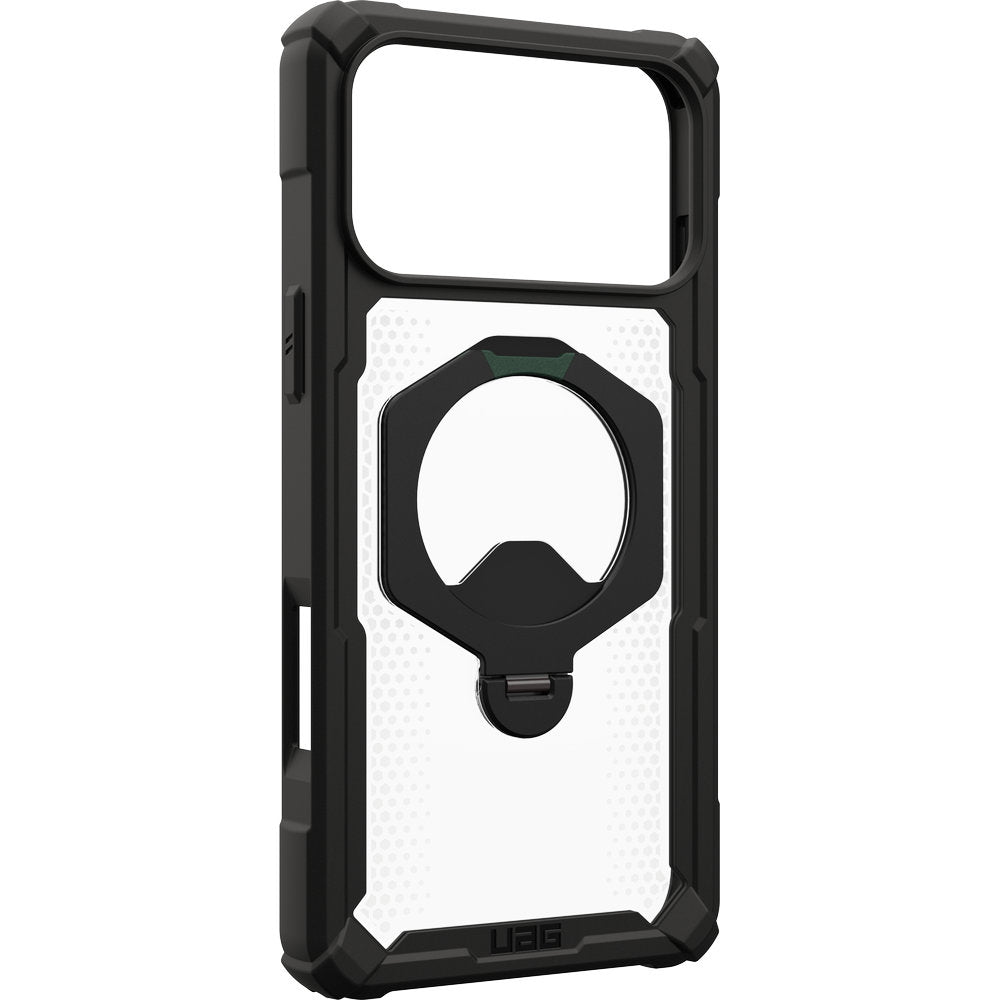 Handyhülle mit Ring für iPhone 18 Pro Max / 17 Pro Max, UAG Plasma XTE 360 mit MagSafe, Transparent und Schwarz mit grünen Element (14/15)
