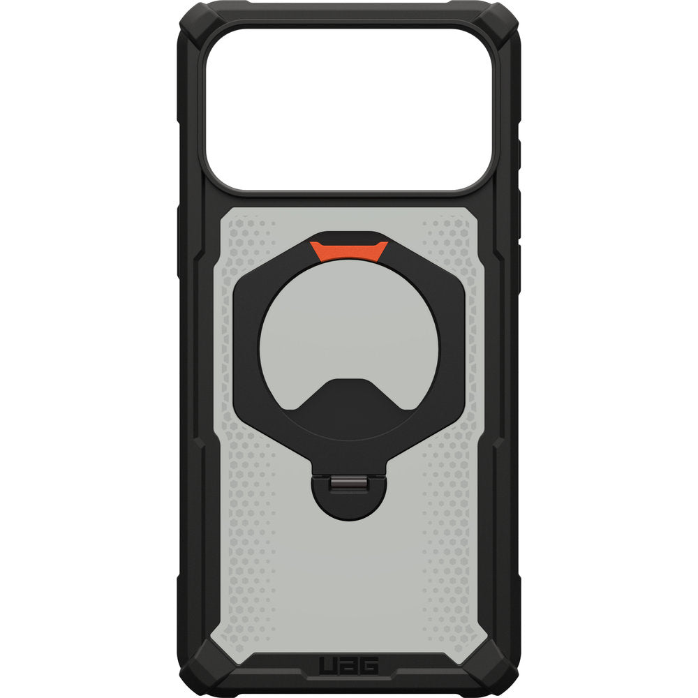Handyhülle mit Ring für iPhone 18 Pro Max / 17 Pro Max, UAG Plasma XTE 360 mit MagSafe, Durchscheinend und Schwarz mit orangem Element (1/8)
