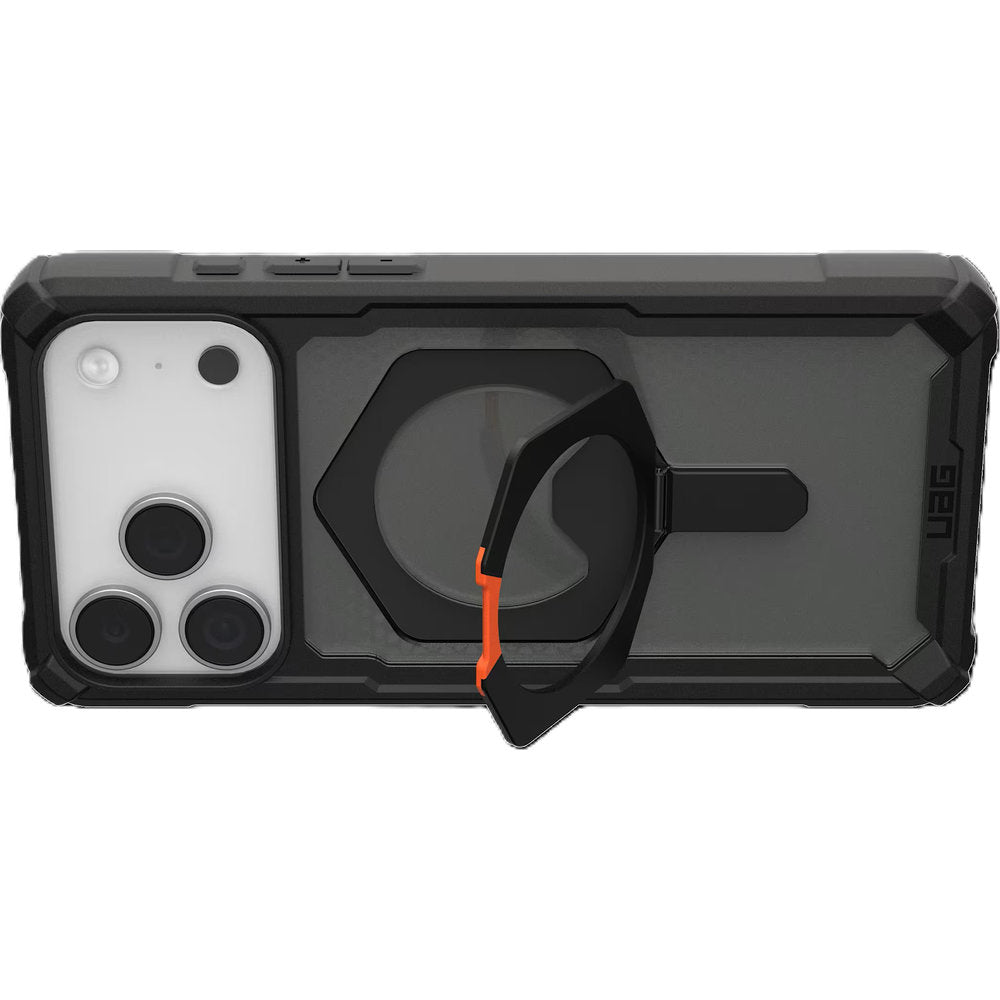 Handyhülle mit Ring für iPhone 18 Pro Max / 17 Pro Max, UAG Plasma XTE 360 mit MagSafe, Durchscheinend und Schwarz mit orangem Element (2/8)