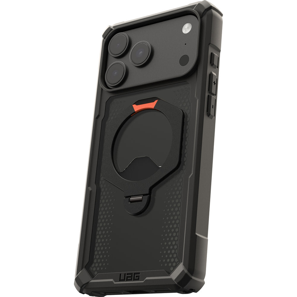 Handyhülle mit Ring für iPhone 18 Pro Max / 17 Pro Max, UAG Plasma XTE 360 mit MagSafe, Durchscheinend und Schwarz mit orangem Element (4/8)