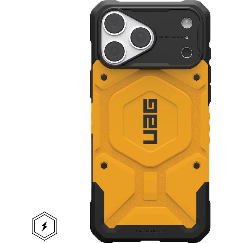Handyhülle für iPhone 18 Pro Max / 17 Pro Max, UAG Pathfinder mit MagSafe, Gelb mit Schwarzen Elementen (3/5)