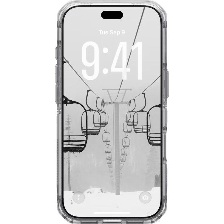 Handyhülle für iPhone 18 Pro / 17 Pro, UAG Plyo mit MagSafe, Transparent und Grau gemustert (4/5)