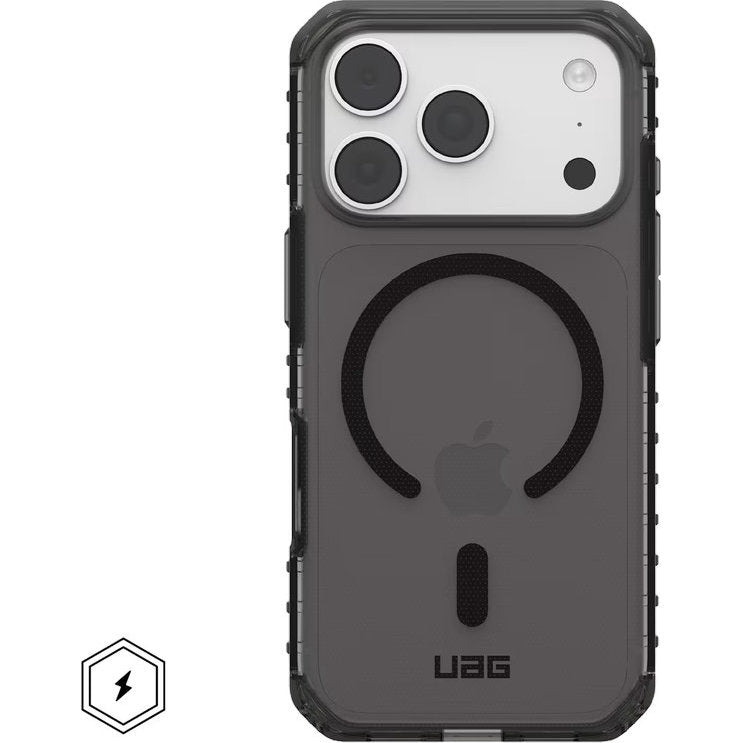Handyhülle für iPhone 18 Pro / 17 Pro, UAG Plyo LT mit MagSafe, Durchscheinend-Schwarz (3/5)